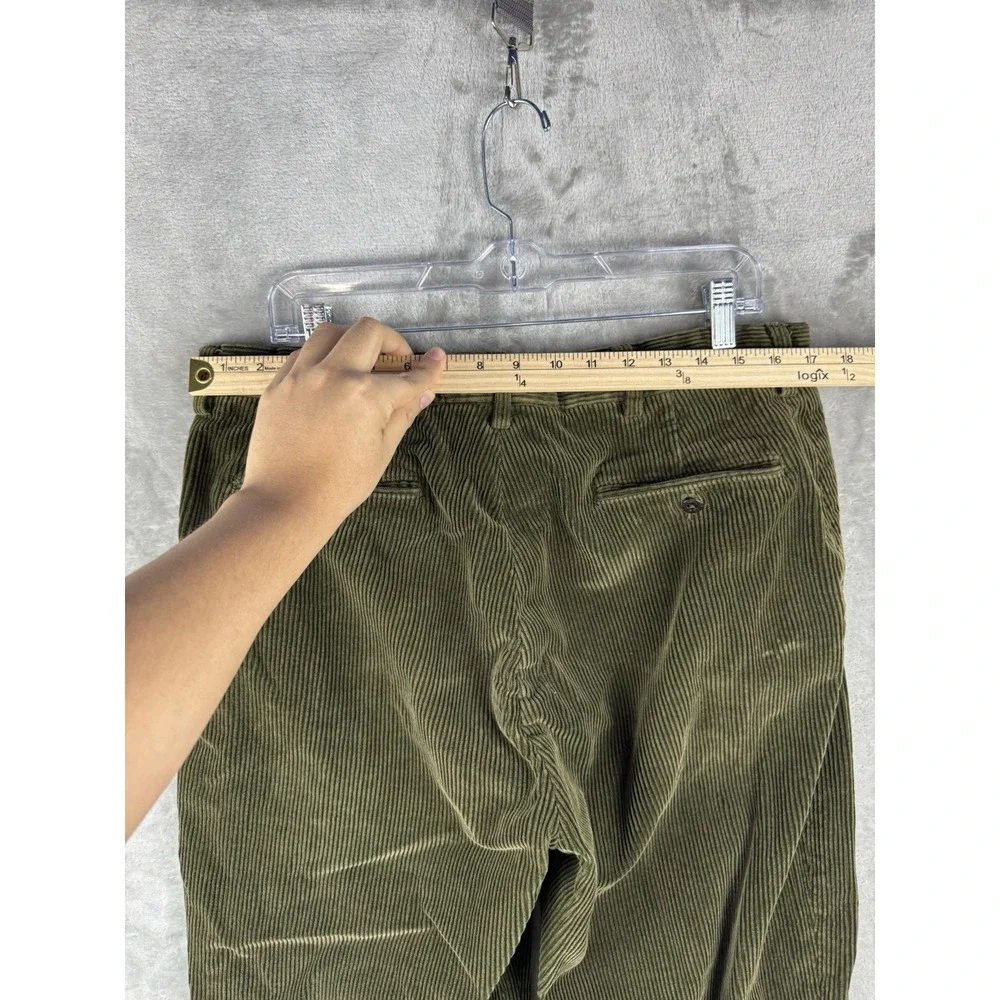 Vintage Polo Ralph Lauren Corduroy‎ Green Pants Mens 36x34 (fits 34x30) Cotton